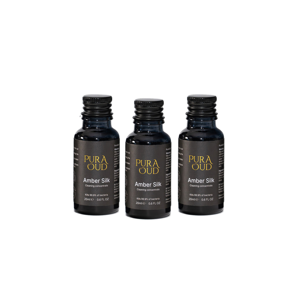 Amber Silk Cleaning Concentrate Set - x3 20ml refill bottles