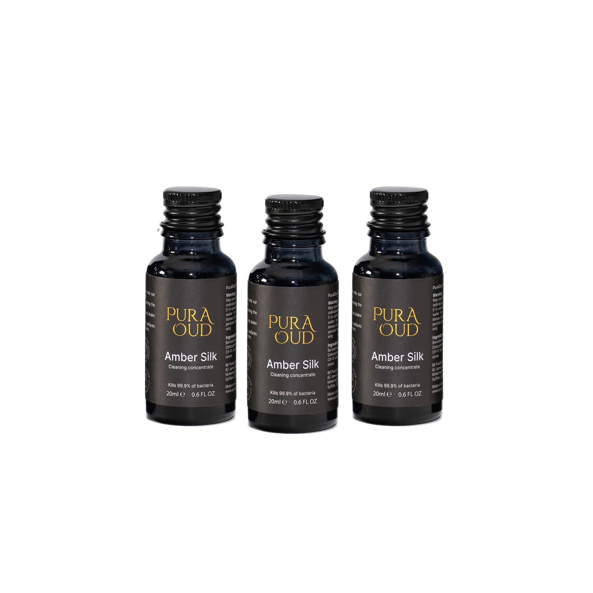Amber Silk Cleaning Concentrate Set - x3 20ml refill bottles